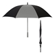aerial view a black with gray accents 60 arc splash of color golf umbrella, image 1 of 2