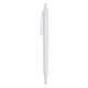 aerial view a white slim glossy finish pen, image 1 of 3