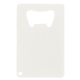 aerial view a white credit card shaped wallet bottle opener, image 1 of 3