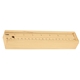 aerial view a natural wooden box 12- piece colored pencil set in wooden ruler box, image 1 of 6