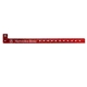 a red holographic event bands