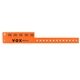 a orange durable snap wristband