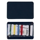 aerial view a navy blue pocket sewing kit with 6 thread colors, image 1 of 2