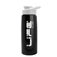 a metallic black bottle & white lid flair tritan(r) metallike bottle with drink - thru lid - 26 oz