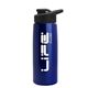 a metallic blue bottle & black lid flair tritan(r) metallike bottle with drink - thru lid - 26 oz