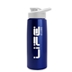 a metallic blue bottle & white lid flair tritan(r) metallike bottle with drink - thru lid - 26 oz