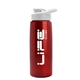 a metallic red bottle & white lid flair tritan(r) metallike bottle with drink - thru lid - 26 oz