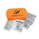 aerial view a orange compact first aid kit, image 1 of 3