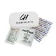 aerial view a white compact first aid kit, image 1 of 3