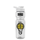a clear bottle & white lid champion - 28 oz transparent bottle with drink thru lid