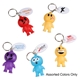 a assorted 2 3/8 x 1 1/4 assorted rubber emoji man key chain