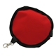 aerial view a red collapsible dual pet bowl, image 1 of 2