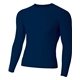 A4 Youth Long Sleeve Compression Crewneck T - Shirt