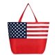 American Flag Non - Woven Tote Bag - Metallic imprint