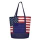 American Flag Non - Woven Tote Bag w / 210D Pocket