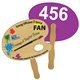 Artist Pallet Auction Hand Fan Full Color - Paper Products