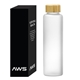 Aws 20 oz Belle Glass Bottle With Bamboo Lid