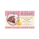 Baby Announcement - Duckie Pink Stripes - Budget Square Corner Cut Magnets