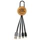 Bamboo Clip Dual Input 3 In 1 Charging Cable
