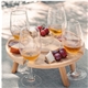 Bamboo Portable Wine Cheese Table