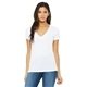 BELLA + CANVAS Jersey Short - Sleeve Deep V - Neck T - Shirt - 6035 - WHITE
