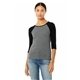 Bella + Canvas Ladies Baby Rib Three - QuarterSleeve Contrast Raglan T - Shirt - ALL