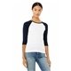 Bella + Canvas Ladies Baby Rib Three - QuarterSleeve Contrast Raglan T - Shirt - ALL