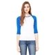 Bella + Canvas Ladies Baby Rib Three - QuarterSleeve Contrast Raglan T - Shirt - ALL