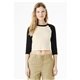 bella + canvas ladies micro ribbed three - quarter raglan baby t - shirt