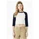 bella + canvas ladies micro ribbed three - quarter raglan baby t - shirt