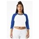 bella + canvas ladies micro ribbed three - quarter raglan baby t - shirt