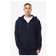 Bella + Canvas Unisex Sponge Fleece DTM Full - Zip Hooded Sweatshirt
