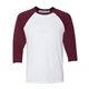Bella + Canvas - Unisex Three - Quarter Sleeve Baseball T - Shirt - 3200 - WHITE