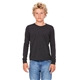 bella + canvas youth heather cvc long - sleeve t - shirt
