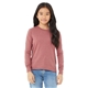 bella + canvas youth heather cvc long - sleeve t - shirt