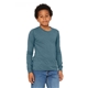 bella + canvas youth heather cvc long - sleeve t - shirt