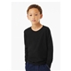 bella + canvas youth heather cvc long - sleeve t - shirt