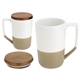 Bellaria 15 oz Ceramic Mug with Wood Lid