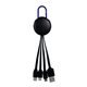 Black Colorful Clip 3 In 1 Charging Cable
