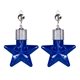 Blue Star LED Clip On Earrings