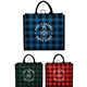 Buffalo Plaid Printed Jute Tote