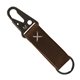 Busker Leather Keychain with Antique Nickel Carabiner