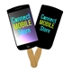 Cell Phone Sandwiched Hand Fan Full Color - Paper Products