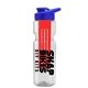 champion - 28 oz transparent bottle with drink thru lid and large infuser