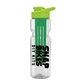 champion - 28 oz transparent bottle with drink thru lid and large infuser