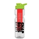 champion - 28 oz transparent bottle with drink thru lid and large infuser