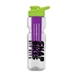 champion - 28 oz transparent bottle with drink thru lid and large infuser