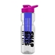 champion - 28 oz transparent bottle with drink thru lid and large infuser