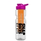 champion - 28 oz transparent bottle with drink thru lid and large infuser
