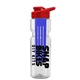 champion - 28 oz transparent bottle with drink thru lid and large infuser